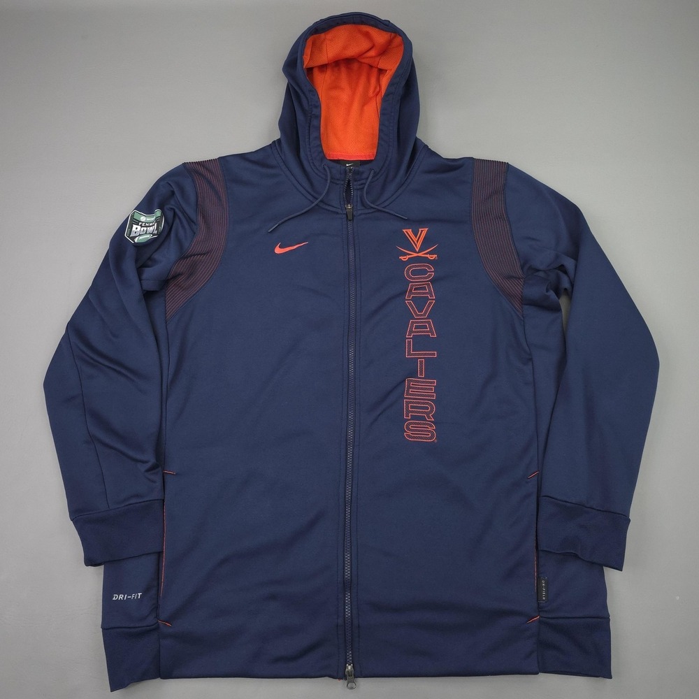 Virginia Cavaliers Hoodie Mens 2XL Blue Football Nike Fenway Bowl Team Issue